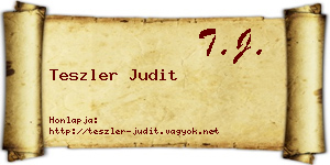 Teszler Judit névjegykártya